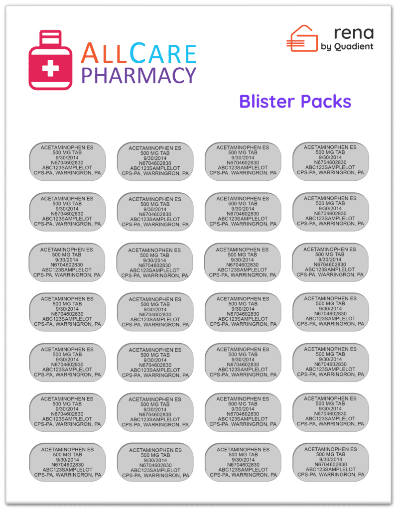 application finder pharma blister pack rena by quadient